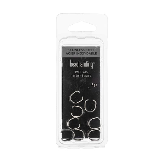 10mm Stainless Steel Pinch Bails by Bead Landing™